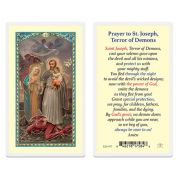 St. Joseph "Terror of Demons" Laminated Holy Card
