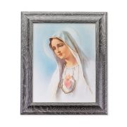 10 1/2" x 12 1/2" Grey Oak Finish Frame with an 8" x 10" Immaculate Heart of Mary Print