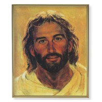 8" x 10" Gold Plaque Frame with a Hook: Head of Christ Print 8" x 10" Gold Plaque Frame with a Hook: Head of Christ Print