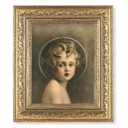 12 1/2" x 14 1/2" Ornate Gold Leaf Antique Frame with 8" x 10" Chambers: Light of the World Print