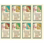 Serenity Series Assorted Eight-Up Micro Perforated Holy Cards