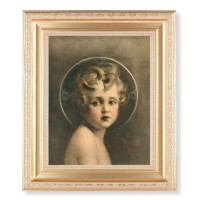 10 1/4" x 12 1/4" Satin Gold Frame with an 8" x 10" Chambers: Light of the World Print