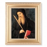 10 1/4" x 12 1/4" Satin Gold Frame with an 8" x 10" St. Benedict Print