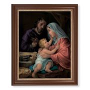 13 1/2" x 16 9/16" Walnut Finished Frame with 11" x 14" Holy Family Textured Art