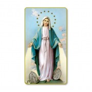 100pk - Our Lady of Grace with Miraculous Medal Prayer-Card