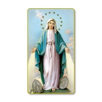 100pk - Our Lady of Grace with Miraculous Medal Prayer-Card