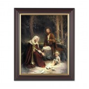 10" x 12" Walnut Frame with Gold Inside Lip and a 8" x 10" Chambers: Holy Family Print