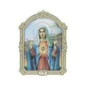 5" Cathedral 3D Plaque Immaculate Heart of Mary