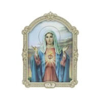5" Cathedral 3D Plaque Immaculate Heart of Mary