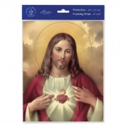 3pk - 8" x 10" Sacred Heart of Jesus Print  (sold in inc. of 3)