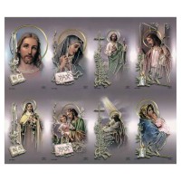 Assorted Subjects Eight-Up Micro Perforated Bulk Prayer-Cards  - 125 sheets (1000 total cards)