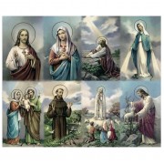 Assorted Subjects Eight-Up Micro Perforated Bulk Prayer-Cards - 50 sheets (400 total cards)