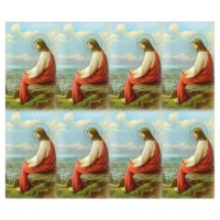 Christ In Jerusalem Eight-Up Micro Perforated Bulk Prayer-Cards - 50 sheets (400 total cards)