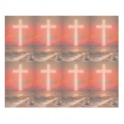 Aurora Cross Over The Ocean Eight-Up Micro Perforated Bulk Prayer-Cards - 50 sheets (400 total cards)