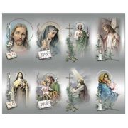 Assorted Subject Eight-Up Micro Perforated Holy Cards