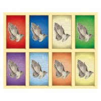 Aurora Praying Hands Eight-Up Micro Perforated Bulk Prayer-Cards - 50 sheets (400 total cards)