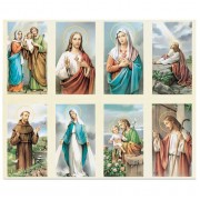 Alpha Assorted Subjects Eight-Up Micro Perforated Bulk Prayer-Cards - 50 sheets (400 total cards)