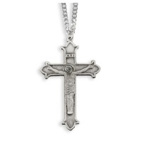 Genuine Pewter Cross on a 18" Chain Boxed