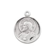 Scapular Genuine Pewter Medal on a 24" Chain Boxed