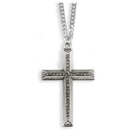 Genuine Pewter Cross on a 24" Chain Boxed