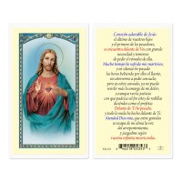 25pk - Corazon Adorable De Jesus Laminated Holy Card Pk 25